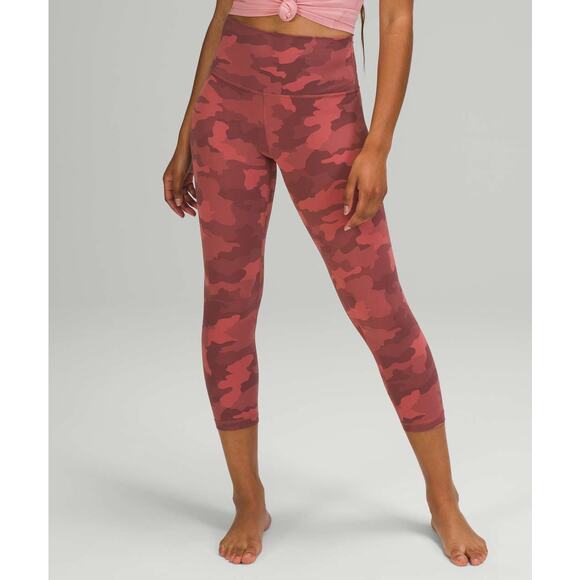 lululemon athletica Pants - Lululemon Align Crop *21" Heritage 365 Camo Brier Rose Multi Size 2 W6BOWS
